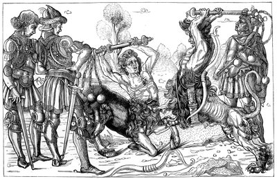 ケンタウロスのポライウロス戦闘1882 作： Unbekannt