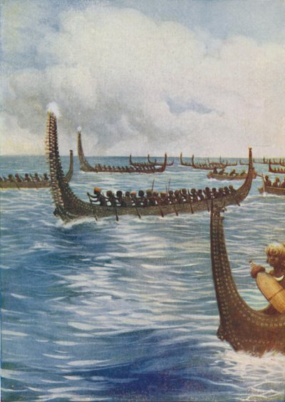 ポリネシア戦争カヌー、1924 作： Unbekannt