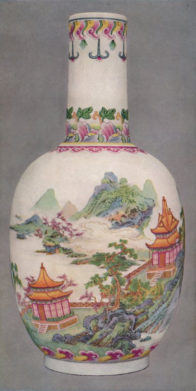 Ku Yueh Hsuanスタイルの磁器ボトル。長い時代、1736-1796、1928 作： Unbekannt