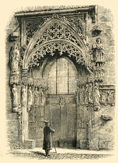 聖セバルズ教会のポーチ、ニュルンベルク、1890年。 作： Unbekannt