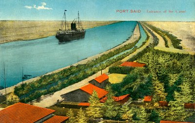 Port-Said-運河の入り口、c1918-c1939。 作： Unbekannt