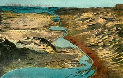 Port-Said-運河の計画、c1918-c1939。 作： Unbekannt