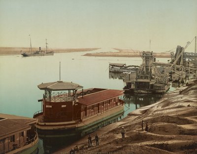 ポートサイド、スエズ運河の入り口、1900年頃（カラーフォトクローム 作： Unbekannt