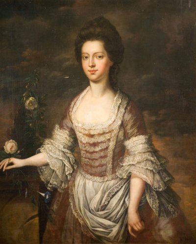 女性の肖像、おそらくアン・クロベリー、1740-1760年。 作： Unbekannt