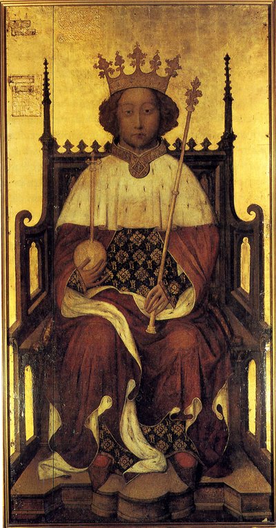 イギリスのリチャード2世の肖像画、1390年頃 作： Unbekannt