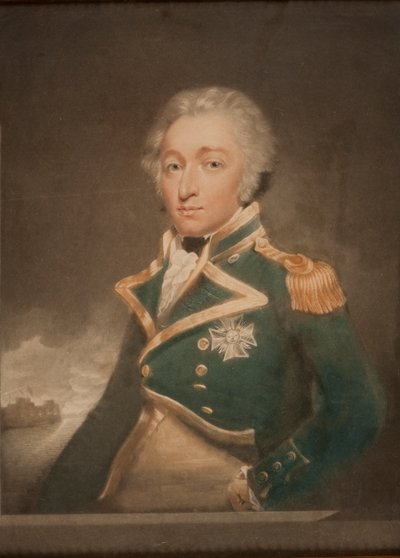 提督サー・ウィリアム・シドニー・スミス1764-1840の肖像。 作： Unbekannt