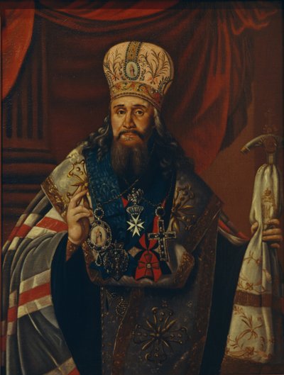 ノヴゴロドとピーターズバーグの大都市、Ambrosius Podobedovの肖像1742-1818、1813 作： Unbekannt