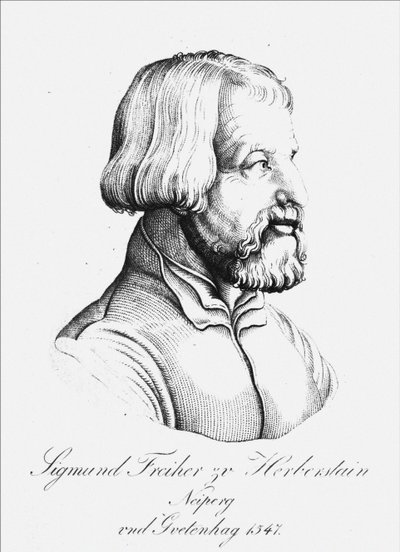 1547年、ポーランドとロシアの大使、ジークムントフォンヘルバースタイン男爵の肖像 作： Unbekannt