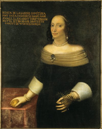 Beata De la Gardie 1612-1680の肖像、c。 1653年。 作： Unbekannt