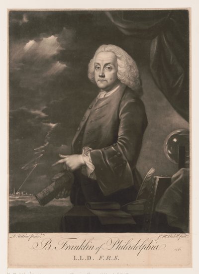 ベンジャミン・フランクリン（1706-1790）の肖像 作： Unbekannt