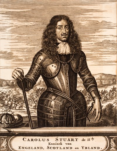 イングランドのチャールズ2世の肖像1630-1685出典：戦争の現場、1675年。 作： Unbekannt