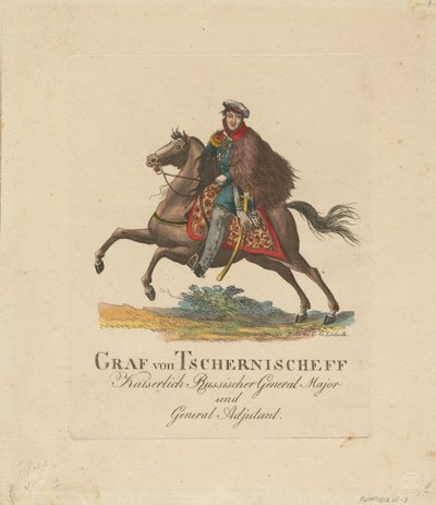 アレクサンドル・イヴァノヴィッチ・チェルニーショフ伯爵の肖像1786-1857、1813 作： Unbekannt