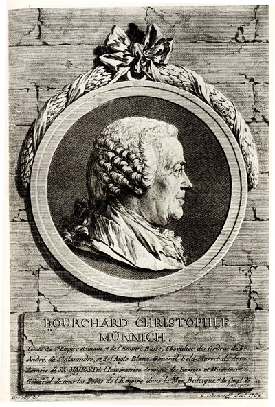 バークハルト伯爵の肖像クリストフ・フォン・ミュニッヒ1683-1767 作： Unbekannt