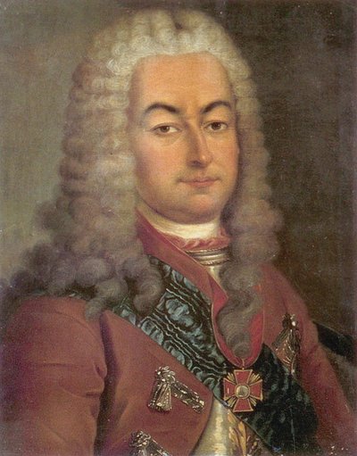 伯爵セミヨンアンドレイエヴィッチサルティコフの肖像1672-1742、18世紀 作： Unbekannt