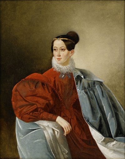 伯爵夫人Yelizaveta Ivanovna Kropotkina 1803-1836の肖像、néeDorokhova 作： Unbekannt
