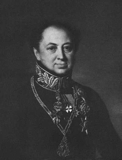 ドミトリー・パブロビッチ・タチシェフの肖像1767-1845、1838 作： Unbekannt