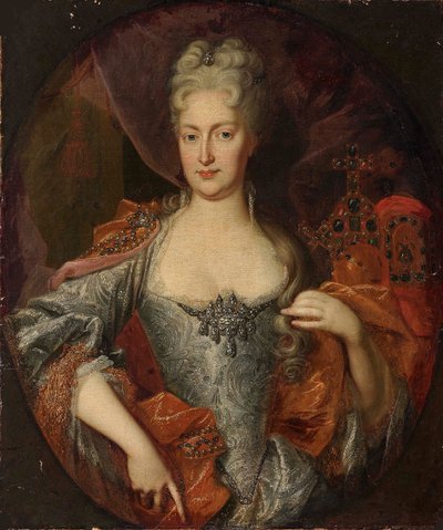 神聖ローマ帝国のブランズウィック・ヴォルフェンビュッテル家のエリザベート・クリスティーヌ（1691-1750）の肖像（1720年頃）。 作： Unbekannt