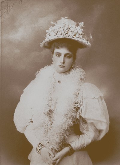 ロシア1872-1918年の皇帝ニコラス2世の妻、アレクサンドラフョードロフナ女帝の肖像 作： Unbekannt
