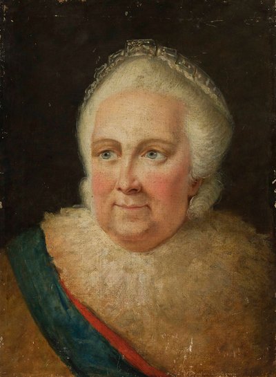 女帝エカチェリーナ 2 世の肖像 (1729 ～ 1796 年、1790 年代末)。 作： Unbekannt