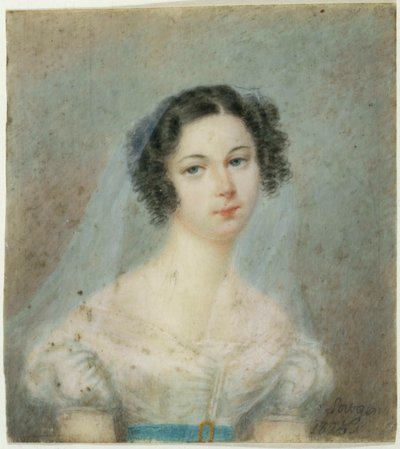Ewelina Hańska の肖像、旧姓 Rzewuska 1801-1882、1820 年代。 作： Unbekannt