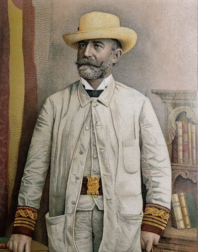 フィデル・アロンソ・サントシルデス（1844-1895）の肖像、挿絵 作： Unbekannt