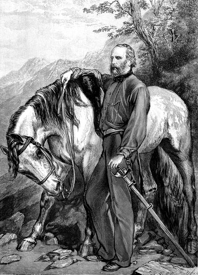 ジュゼッペガリバルディの肖像1807-1882、1861 作： Unbekannt