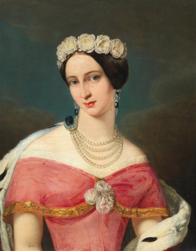 Saxe-Altenburg 1830-1911の大公アレクサンドラIosifovnaの肖像。 作： Unbekannt