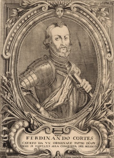 エルナン・コルテスの肖像1485-1547。 作： Unbekannt