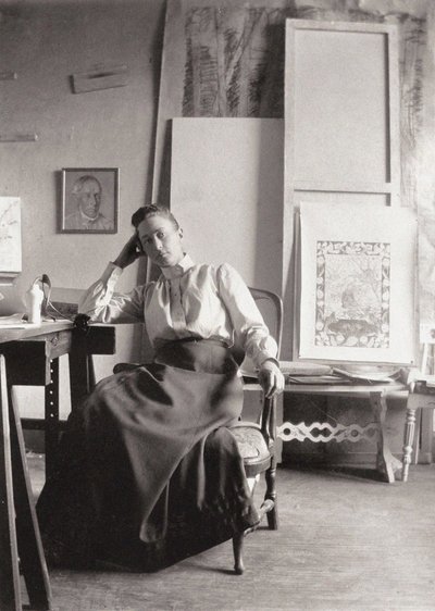 ヒルマ・アフ・クリントの肖像 1862-1944、c。 1900年 作： Unbekannt