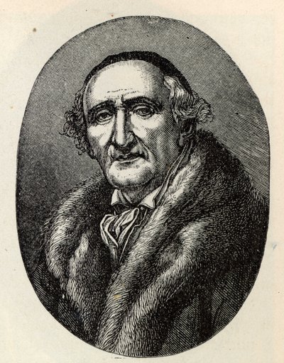Johann Gottfried Schadow 1764-1850の肖像。 作： Unbekannt