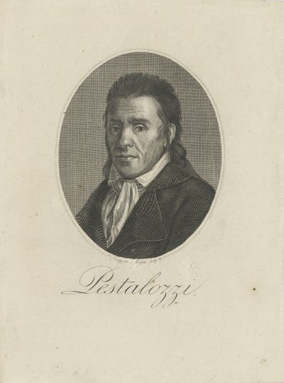 ヨハン・ハインリッヒ・ペスタロッチの肖像1746-1827、1805。 作： Unbekannt