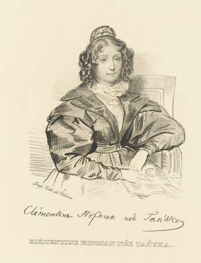 Klementyna Hoffmanowa 1798-1845、1840年頃の肖像。 作： Unbekannt