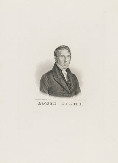 Louis Spohr 1784-1859の肖像c。 1830-1840。 作： Unbekannt