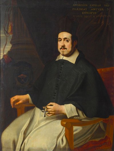 マリウス・アンブロシウス・カペッロ (1597-1676) の肖像、アントワープ司教、1659 年。 作： Unbekannt