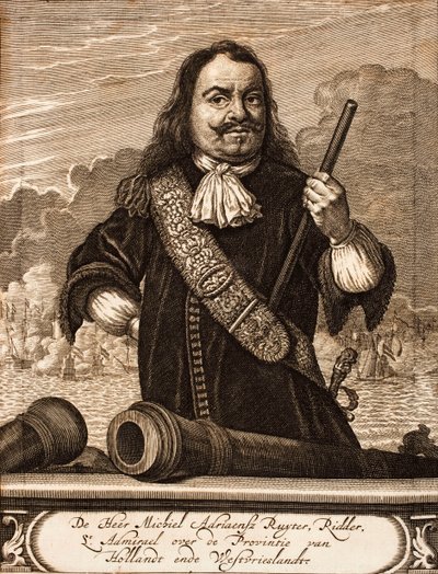 ミチエル・ド・ロイターの肖像1607-1676 From：戦争の現場、1675。 作： Unbekannt
