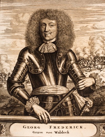 Waldeck 1620-1692のGeorg Friedrich王子の肖像From：戦争の現場、1675年。 作： Unbekannt