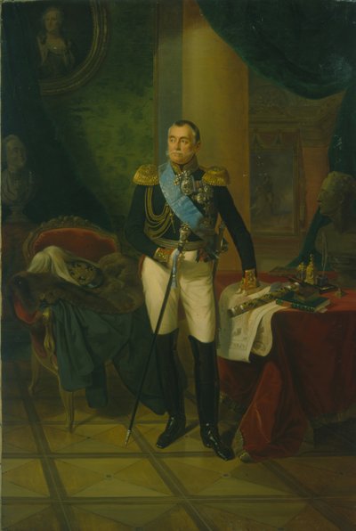 ピョートル王子の肖像ヴォルコンスキー1776-1852、c。 1850 作： Unbekannt