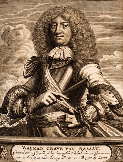 ナッソーウッシンゲンのウォルラート王子の肖像1635-1702差出人：戦争の現場、1675年。 作： Unbekannt
