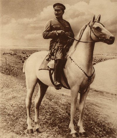 Semyon Mikhailovich Budyonny 1883-1973の肖像。 作： Unbekannt