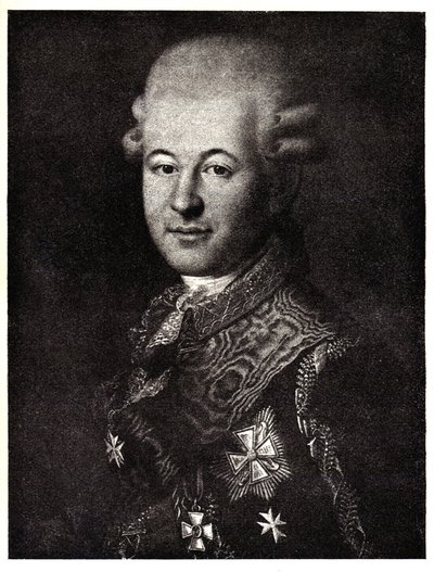 Semyon Zorich 1745-1799の肖像、キャサリン大王のお気に入り、19世紀初頭。 作： Unbekannt