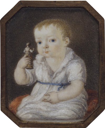 子供の頃のセルゲイ・イワノビッチ・ヴォルコフの肖像、1808年頃 作： Unbekannt