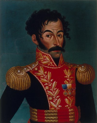 1823年、シモンボリバルの肖像。 作： Unbekannt