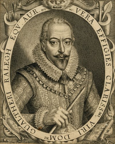 ウォルター・ローリー卿の肖像、1596年。 作： Unbekannt