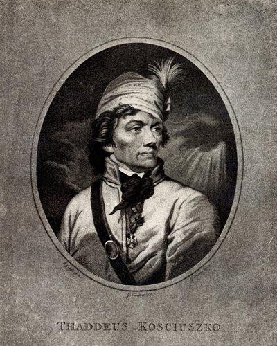 Tadeusz Kosciuszko 1746-1817、19世紀初頭の肖像。 作： Unbekannt