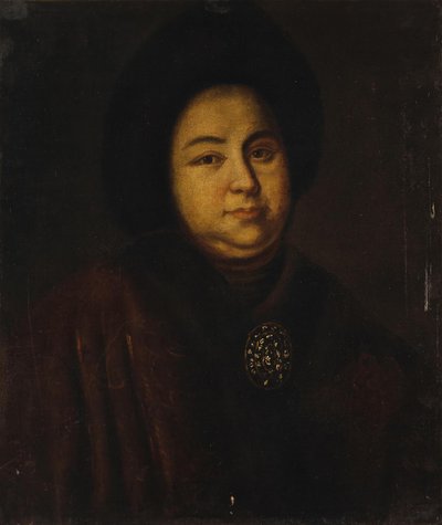 ロシアの皇帝ピーター1世の妻、ツァリナ・エヴドキヤ・フェオドロフナ・ロプヒナ1669-1731の肖像、1 作： Unbekannt