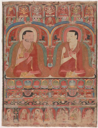 2人のラマの肖像、c。 1300。 作： Unbekannt