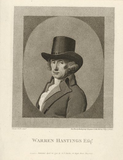 パブのウォーレン・ヘイスティングス氏の肖像。 1795年。 作： Unbekannt