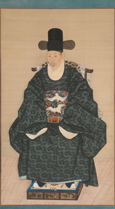 ユン・ドンソム1710-1795年頃の肖像1790-1805。 作： Unbekannt