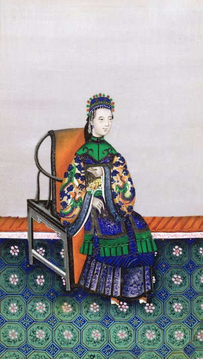 中国人女性の肖像 作： Unbekannt