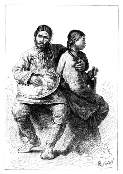 ゴールドナナイ夫婦の肖像画、1895年 作： Unbekannt